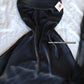 Ensemble Court Mariée nuisette + déshabillé Glamour – Satin Noir & Tulle Transparent Taille unique standard