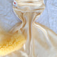 Ensemble Court Mariée nuisette + déshabillé Glamour – Satin Beige & Tulle Transparent Taille unique standard