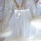 Ensemble Court Mariée nuisette + déshabillé Glamour – Satin Blanc & Tulle Transparent Taille unique standard