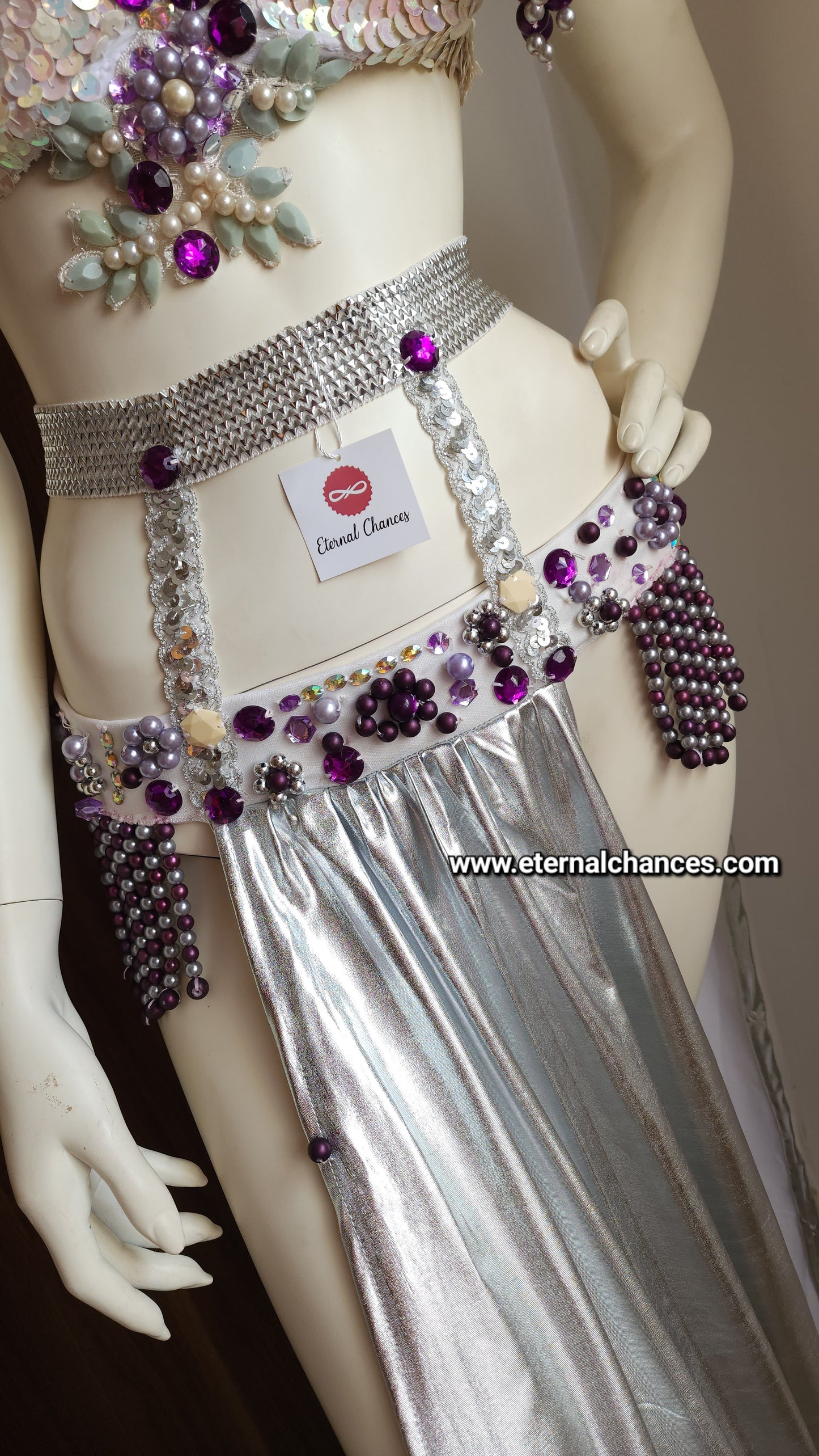 Ensemble professionnel danse orientale haute qualité Taille standard (Bonnet 75/80 B/C)