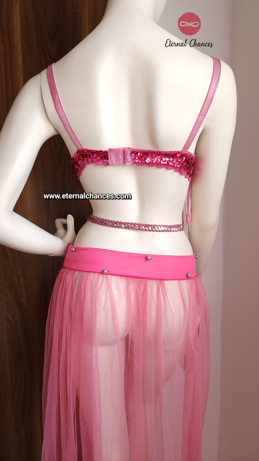 Ensemble professionnel danse orientale haute qualité Taille standard (Bonnet 75/80 B/C)