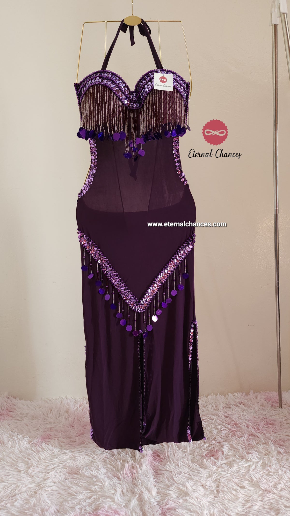 Tenue mauve danse orientale taille standard