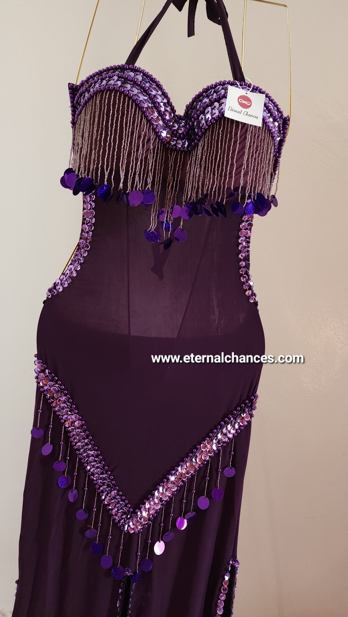Tenue mauve danse orientale taille standard