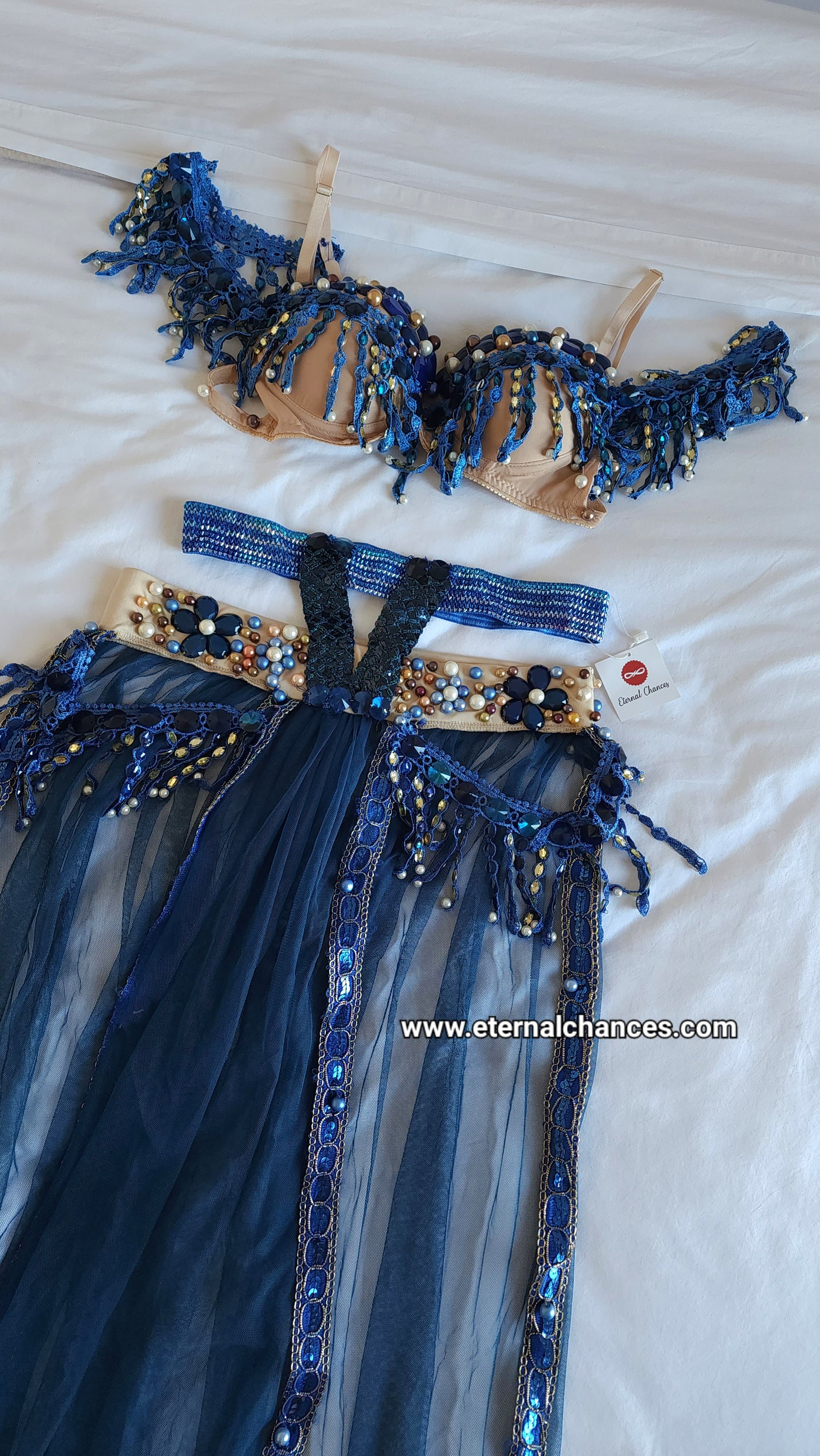 Ensemble professionnel danse orientale haute qualité Taille standard (80/85 B/C)