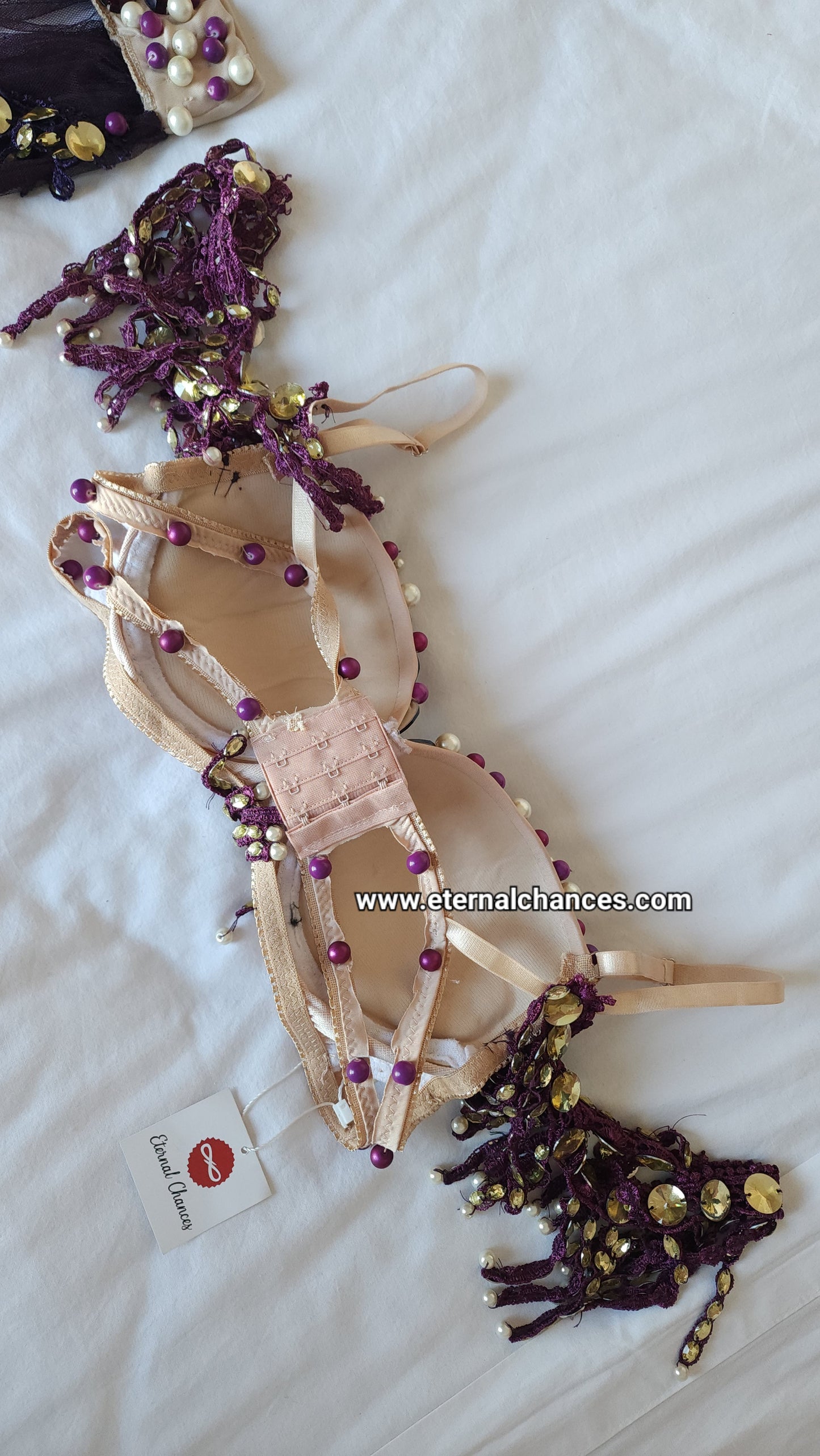 Ensemble professionnel danse orientale haute qualité Taille standard (bonnet 80/85 B/C)