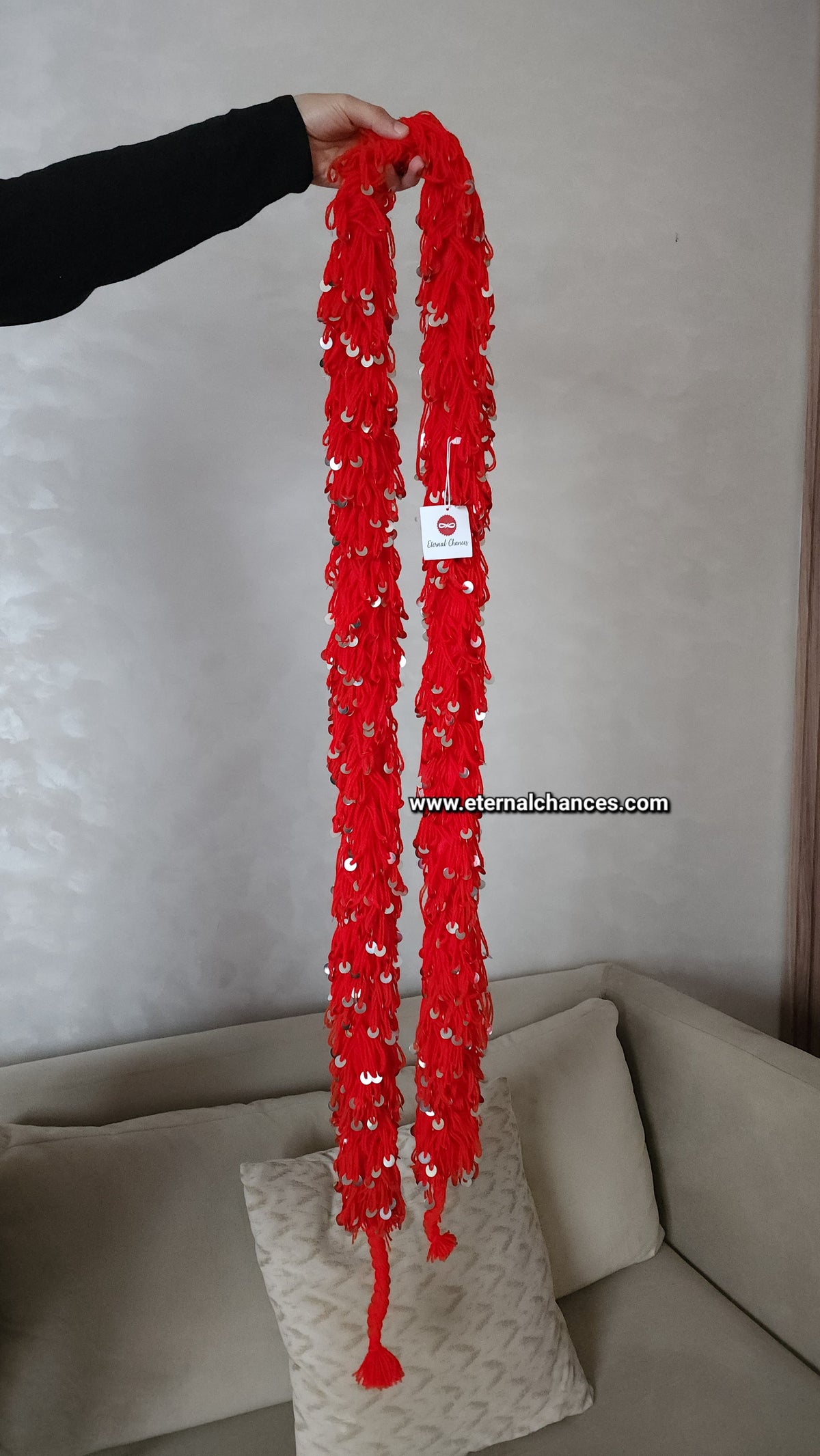 Ceinture Mozon Rouge longueur 2 mètre  حزام موزون أحمر