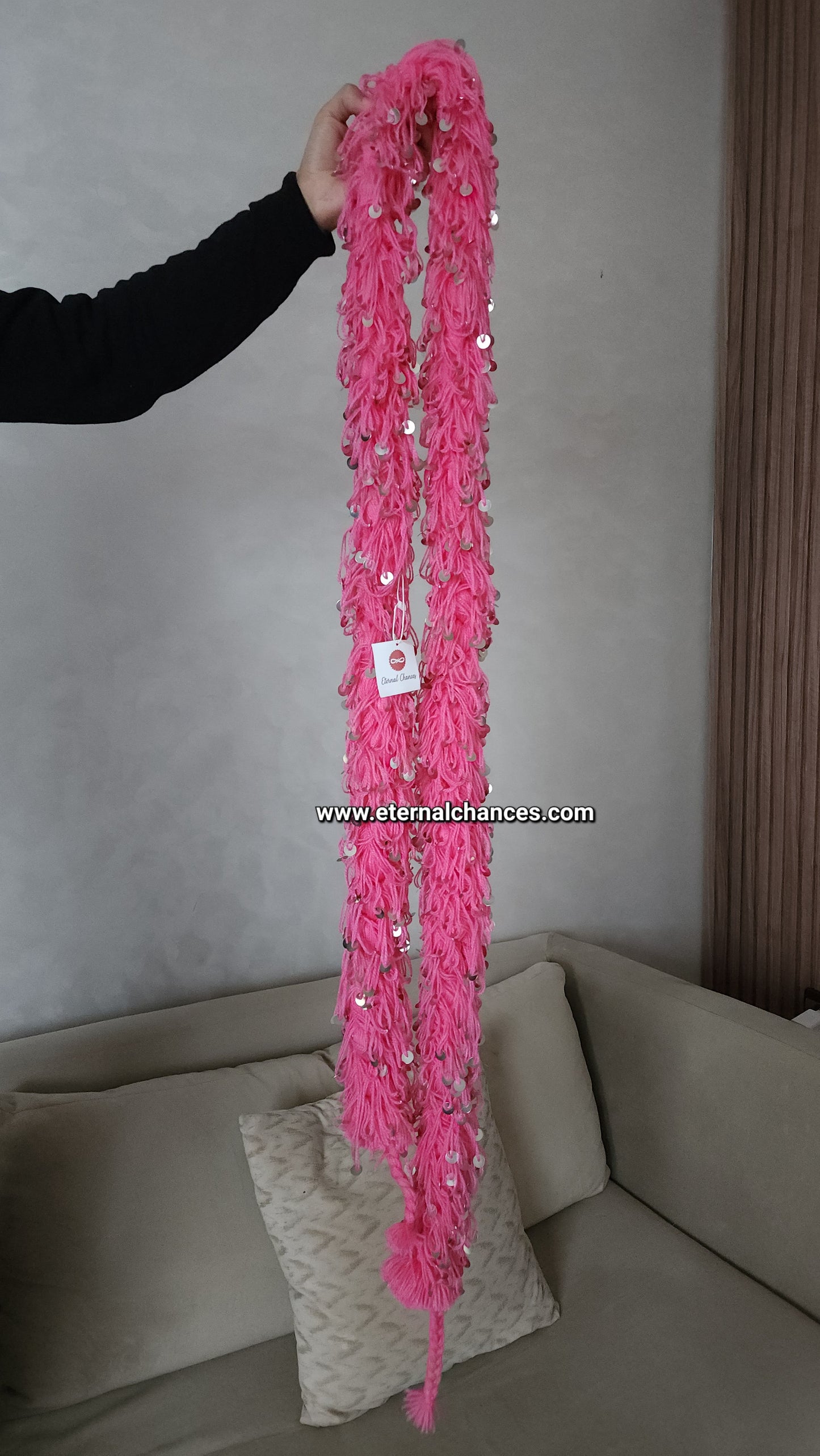 Ceinture Mozon rose longueur 2 mètre حزام موزون وردي