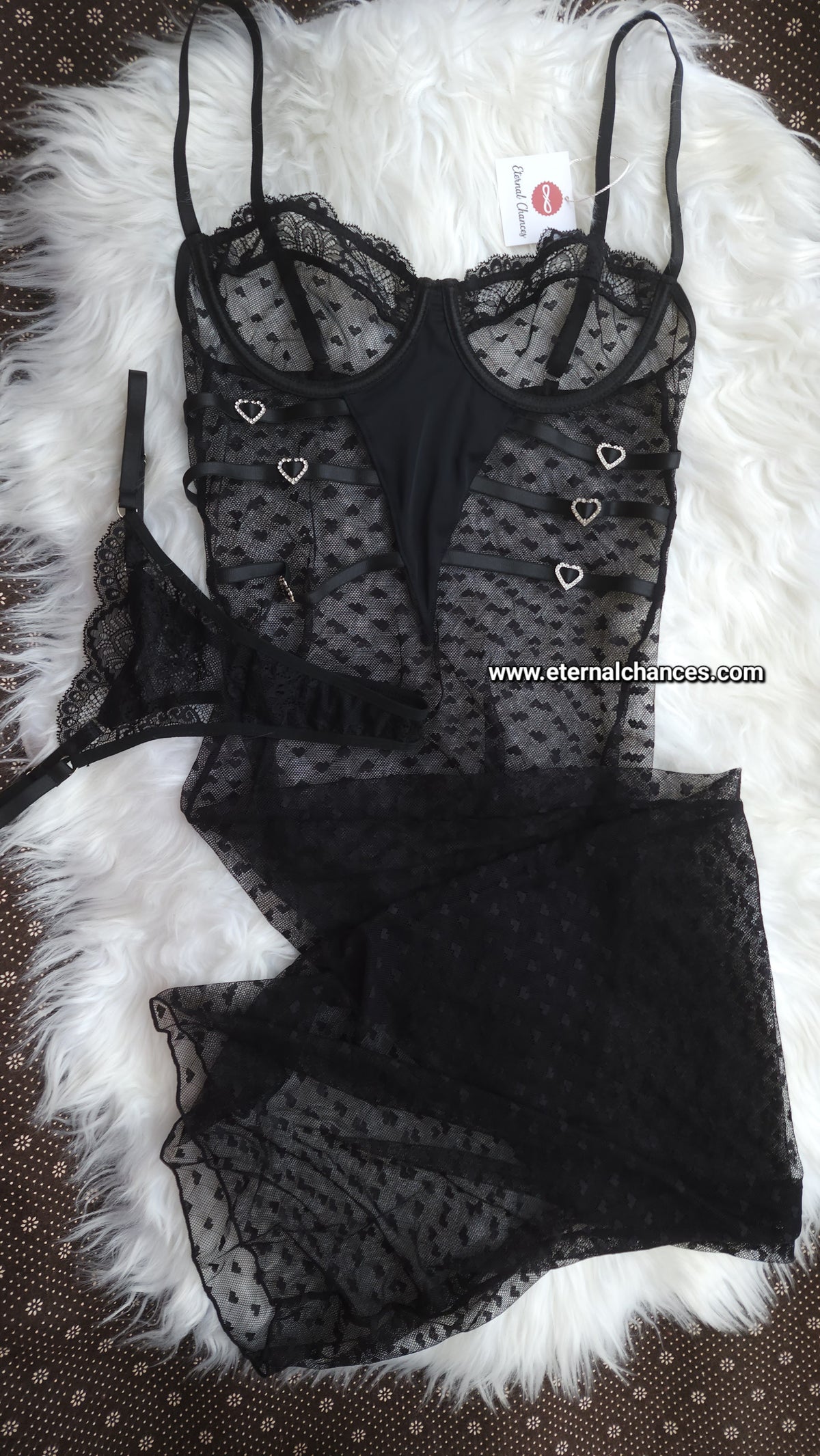 Nuisette transparente + string S M L