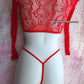 Ensemble rouge 3 pièces élastique taille unique