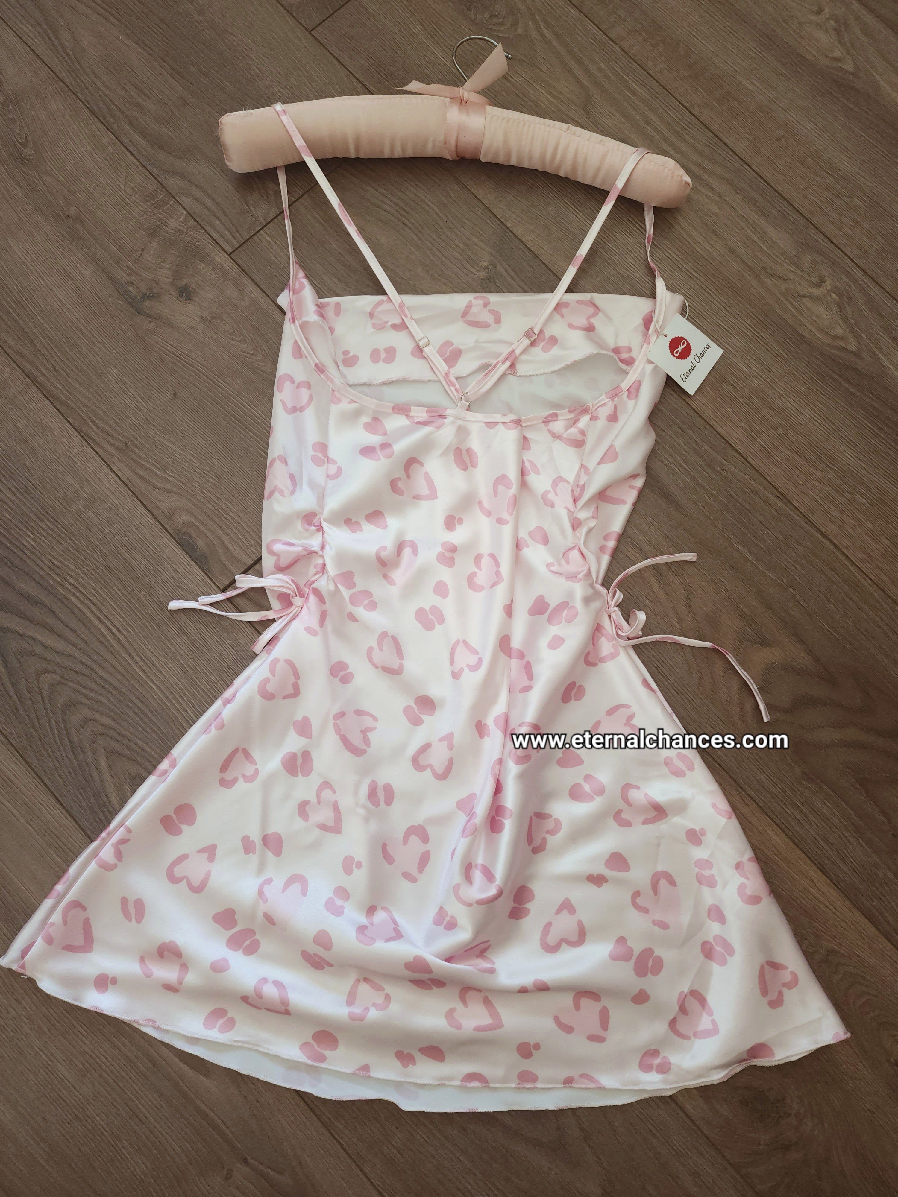 Ensemble court satiné nuisette + déshabillé taille S.M.L.XL