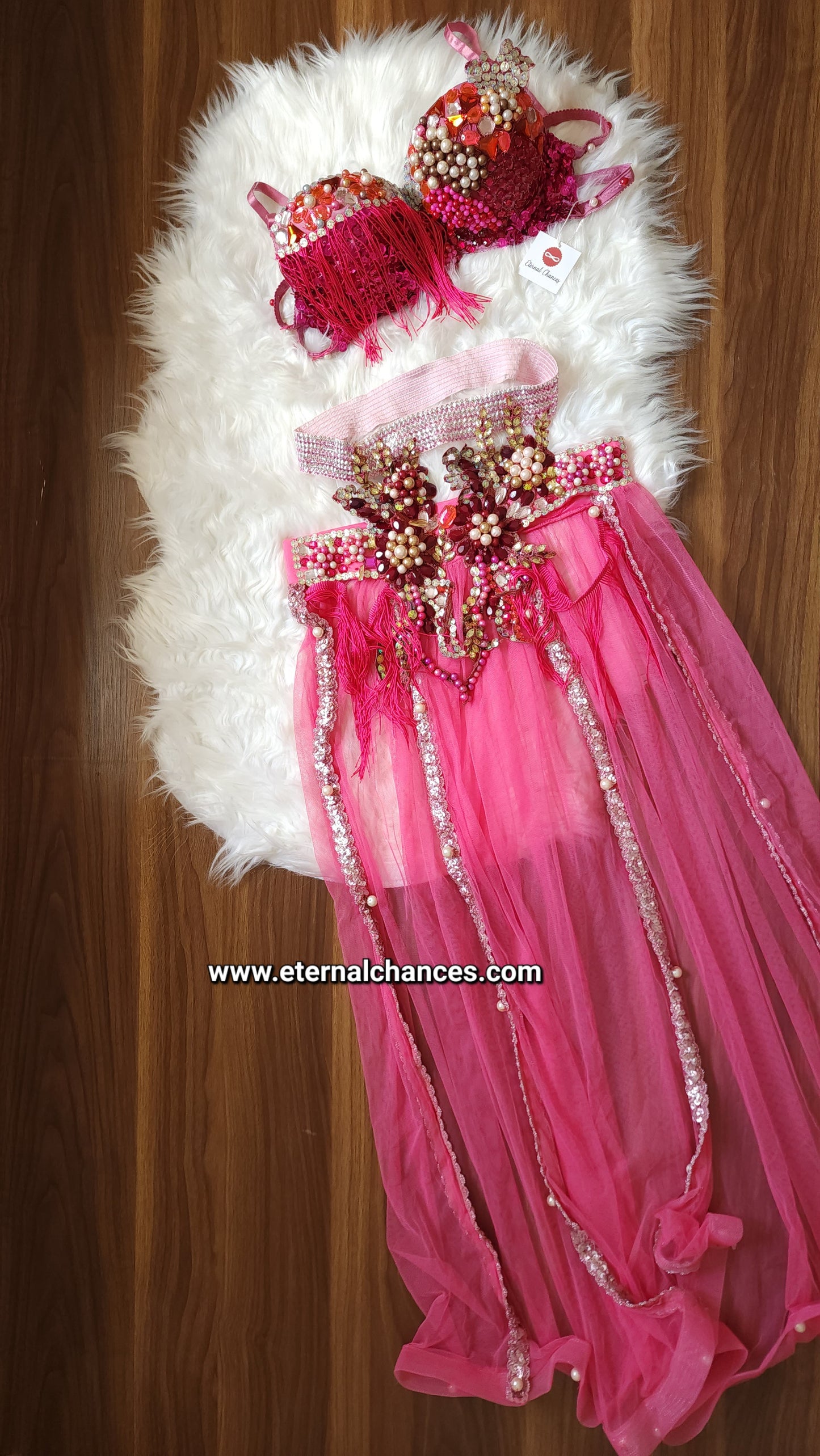 Ensemble professionnel danse orientale haute qualité Taille standard (bonnet 80/85 B/C)