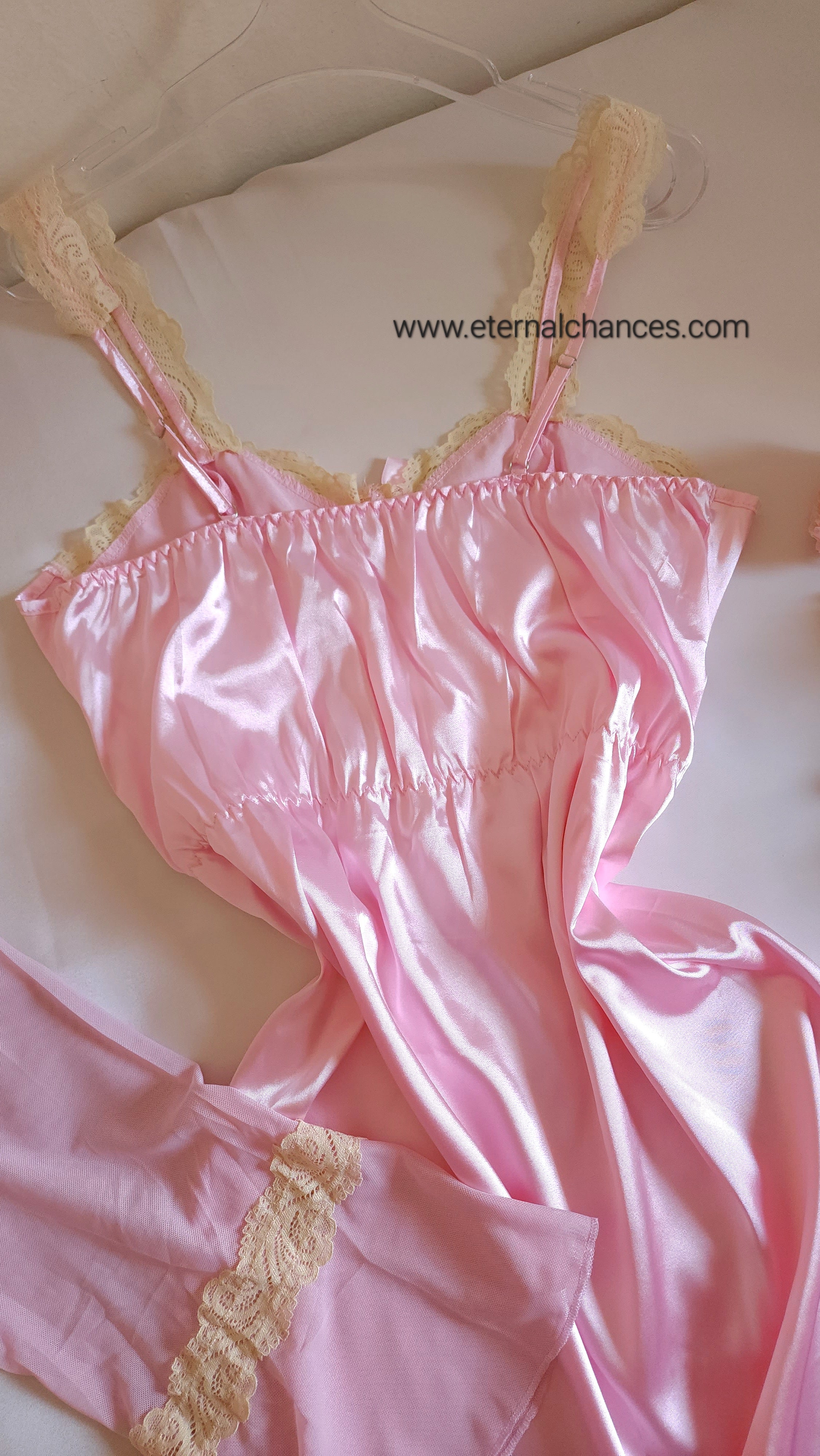 Ensemble 4 pièces satin, tulle & dentelle taille S M L XL