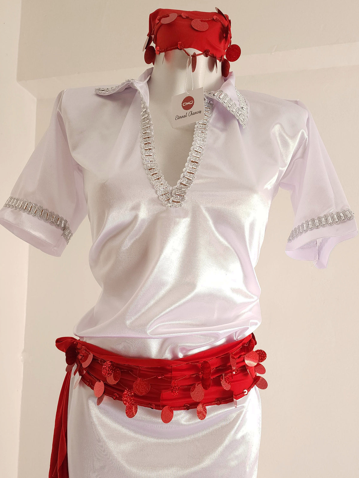 Tenue satinée 3 pièces danse orientale taille S M L XL