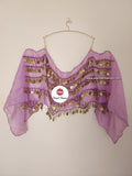 Ceinture danse orientale violet doré