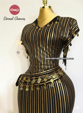 Nancy + ceinture noir doré taille Standard [DL06]