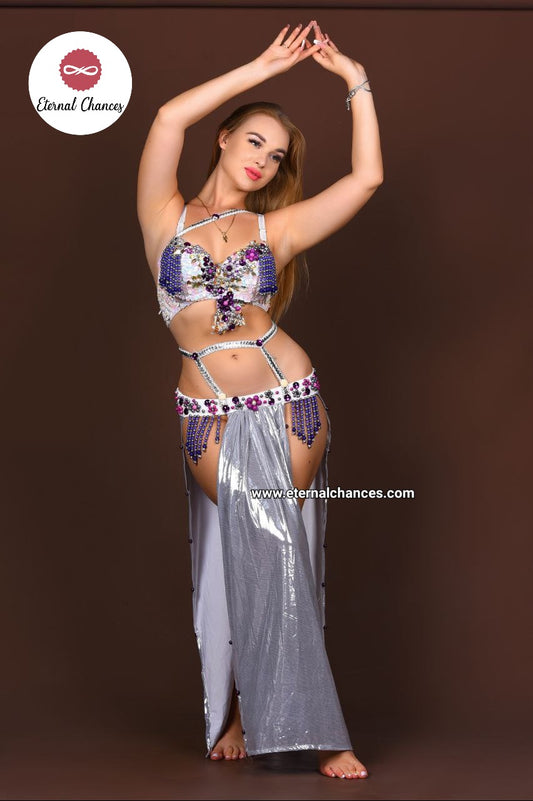 Ensemble professionnel danse orientale haute qualité Taille standard (Bonnet 75/80 B/C)