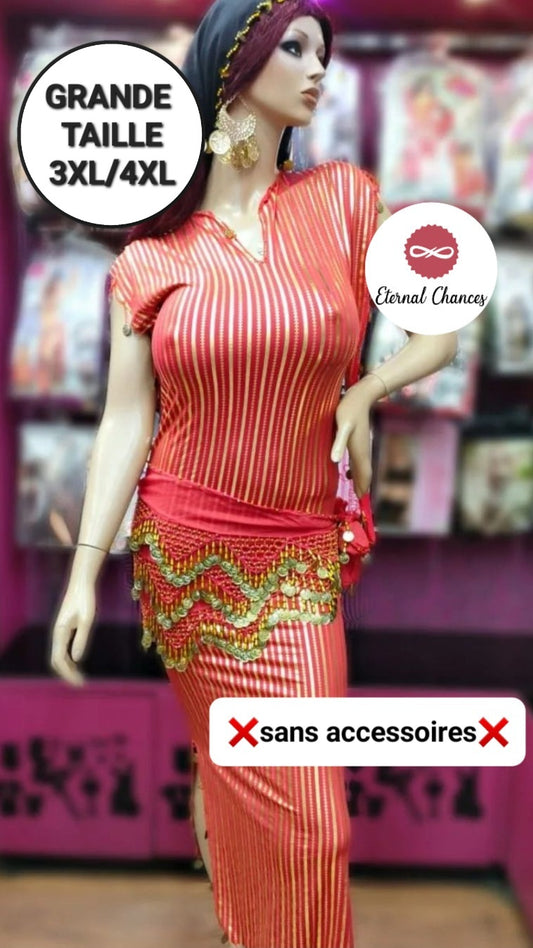 Nancy Grande Taille 3XL4XL Rouge Doré -sans accessoires-