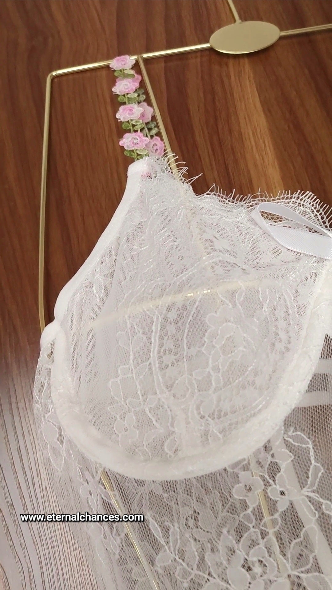 Nuisette dentelle transparente + string Taille S M L XL