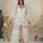 Ensemble Nuisette + Déshabillé Charme Raffiné en Satin & Tulle à Pois Taille standard