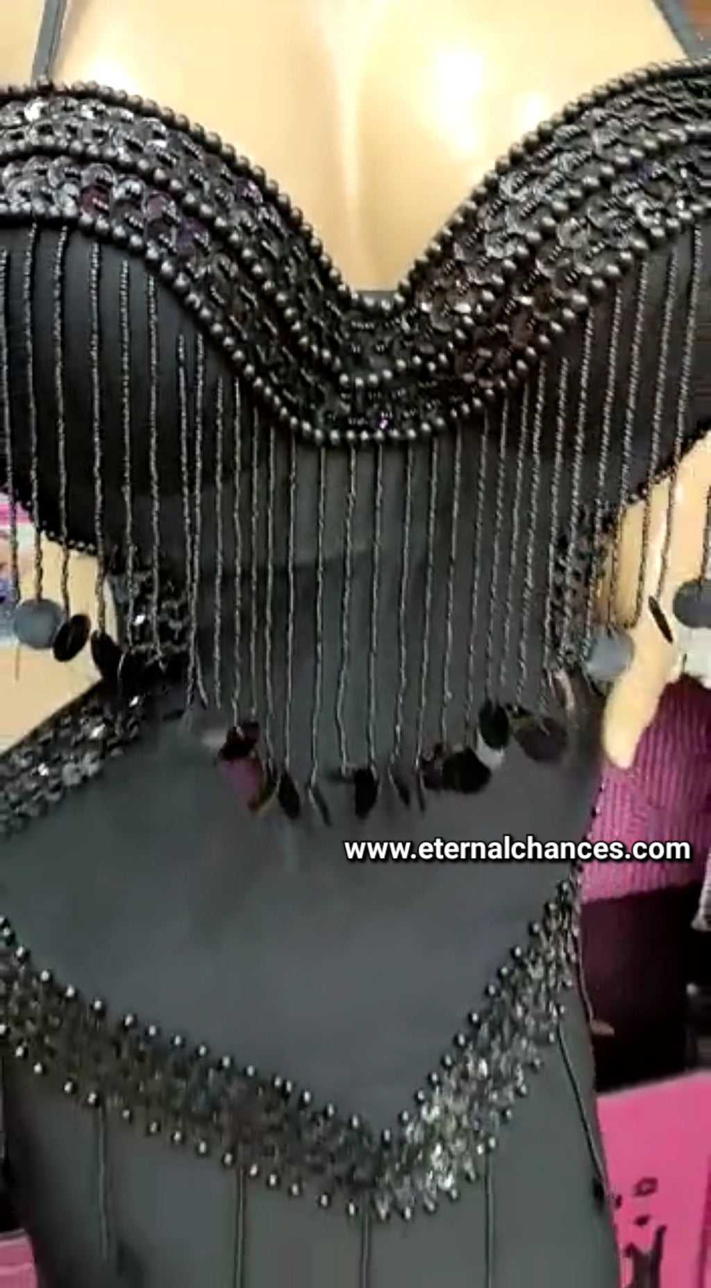 Tenue noir danse orientale taille standard