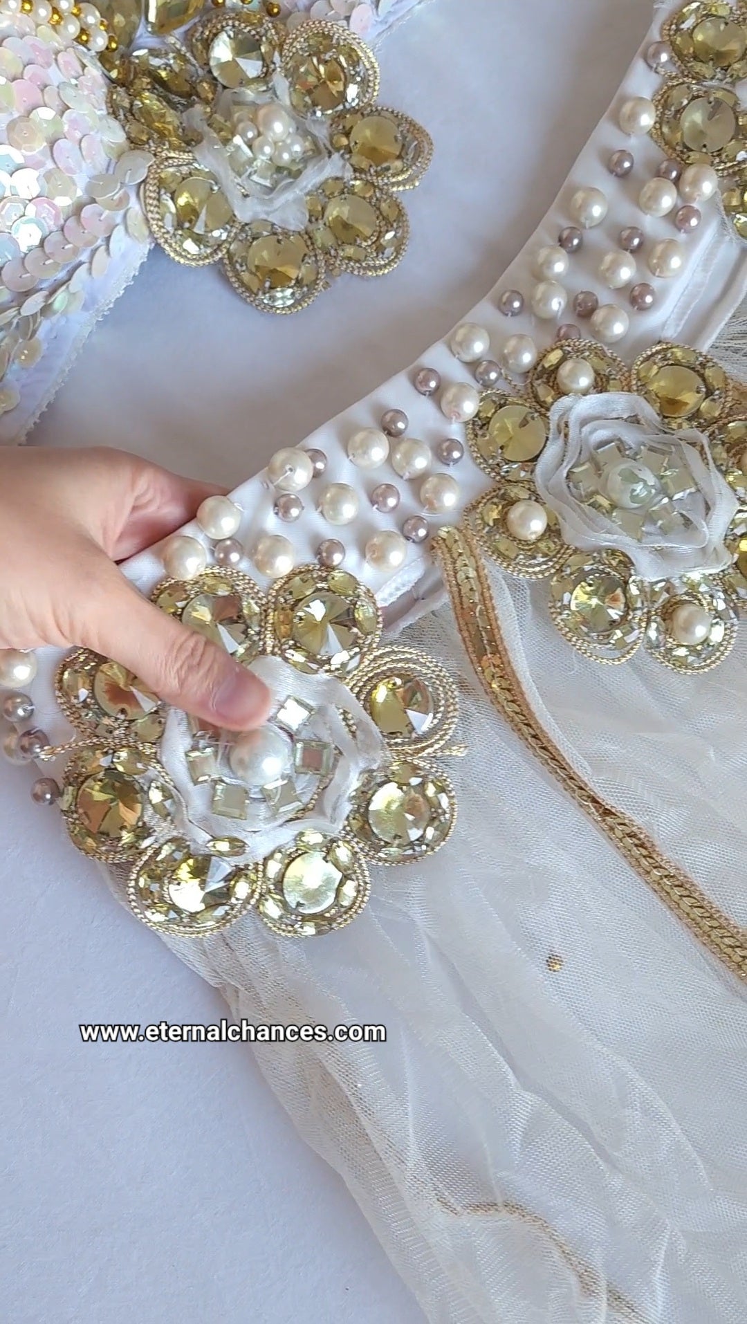 Ensemble professionnel danse orientale haute qualité Taille standard (Bonnet 75/80 B/C)