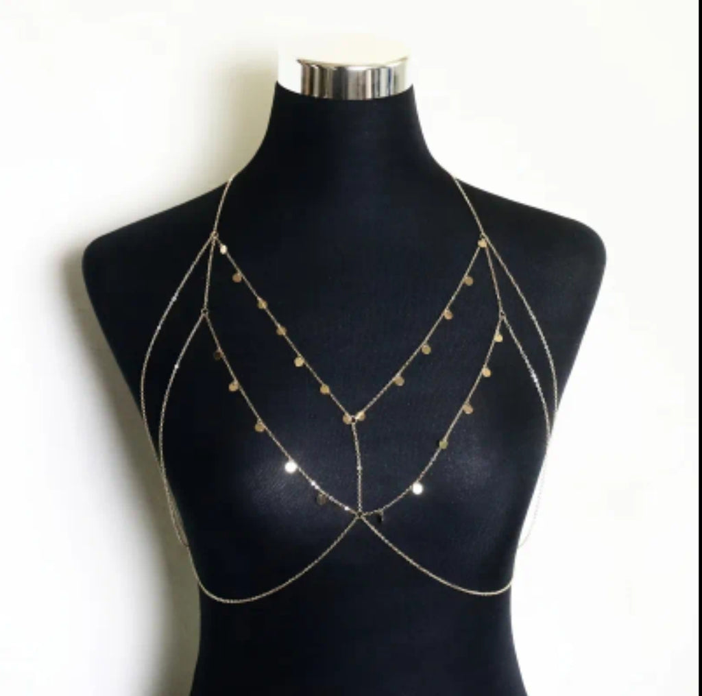 Chaine de corps dorée sexy