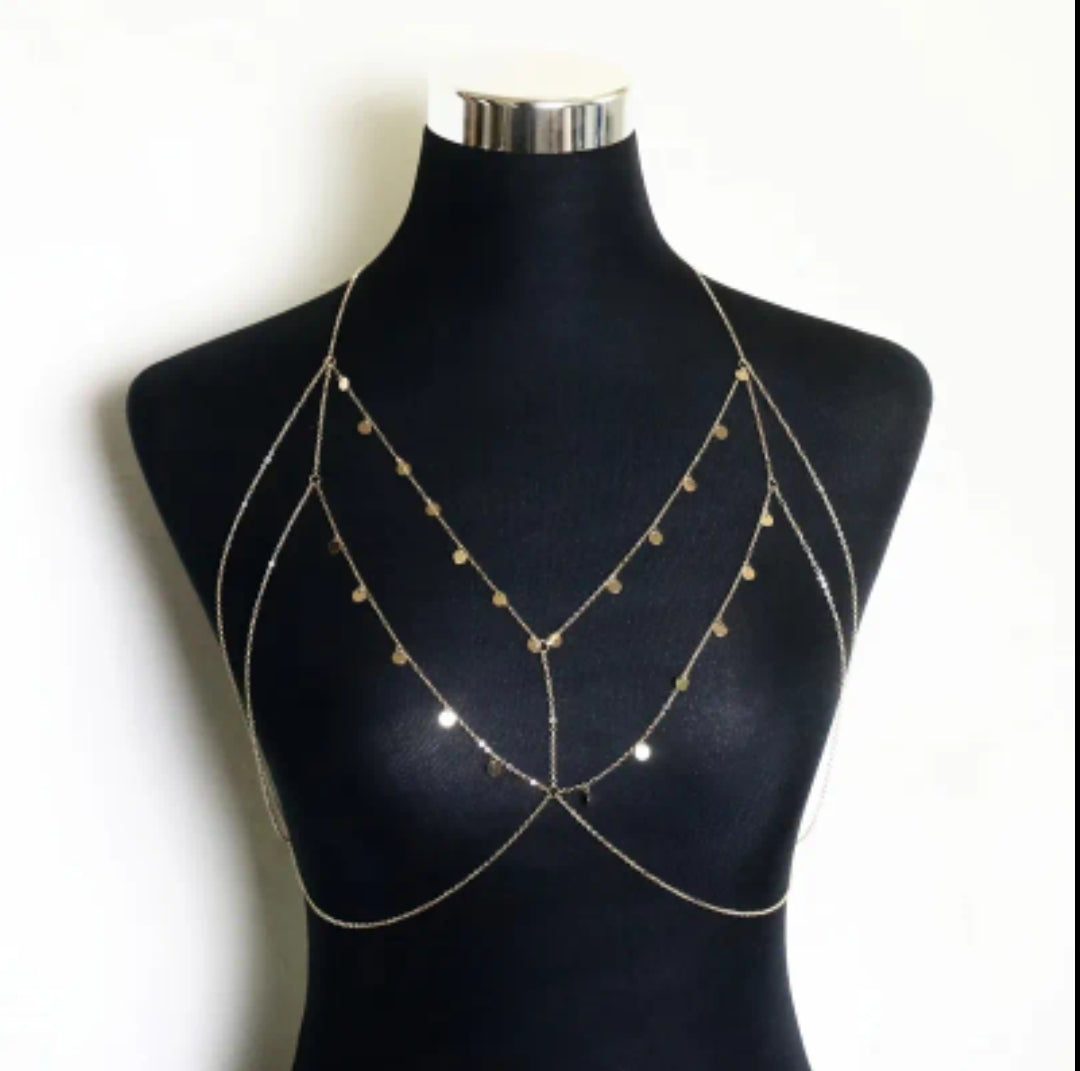 Chaine de corps dorée sexy