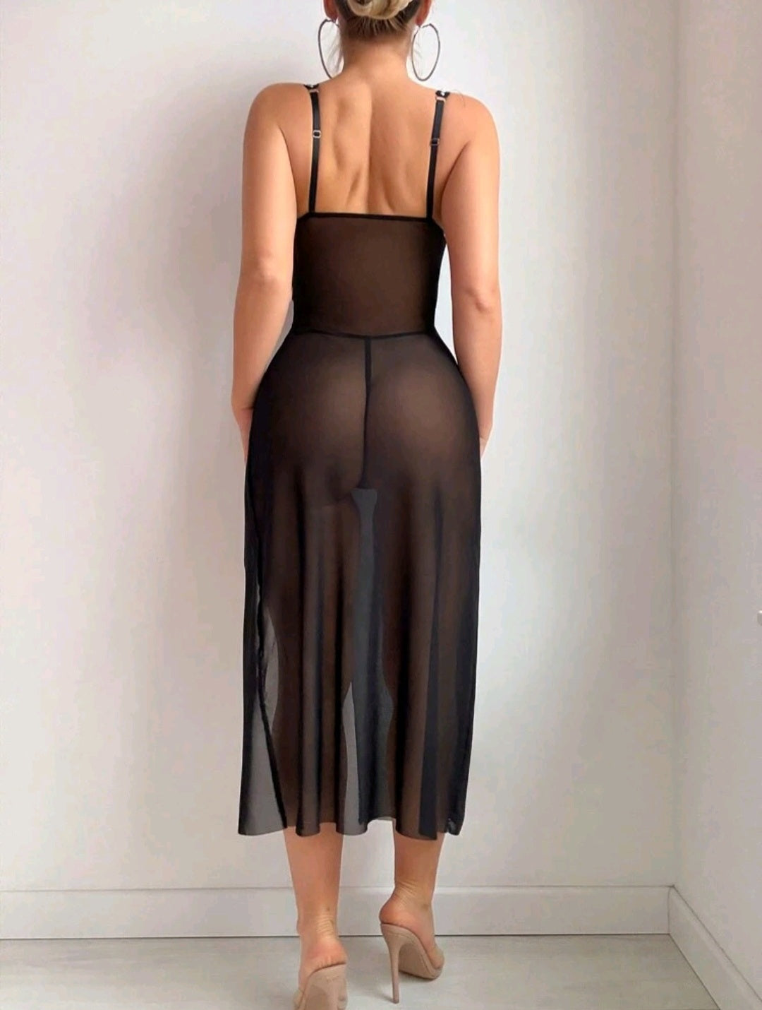 Nuisette transparente avec string taille S M L XL