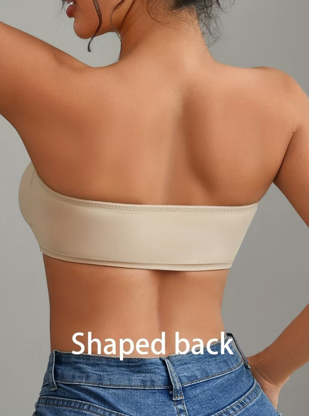 Soutiens-gorge bandeau à rembourrage amovible sans bretelles taille S M L