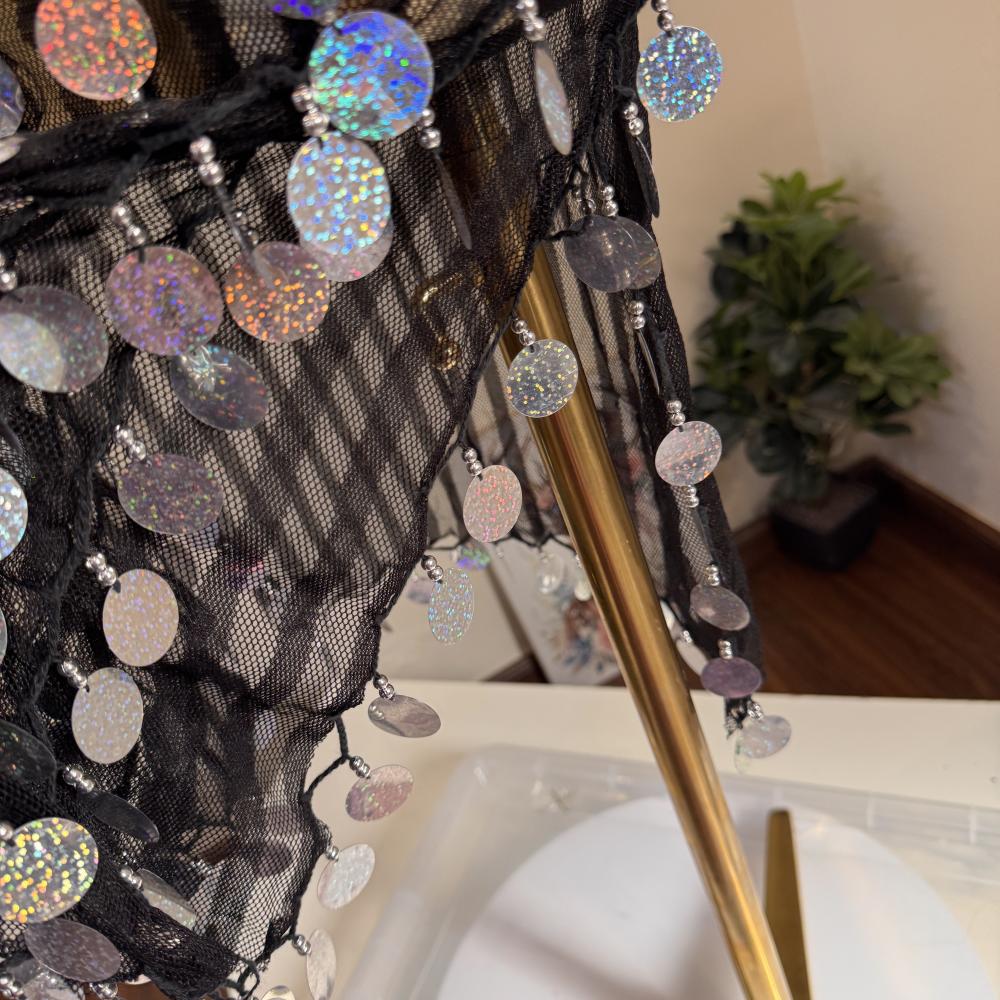 Tenue de danse orientale détaillé Argenté taille standard