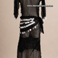 Tenue argentée danse orientale avec ceinture taille unique standard S M L