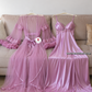 Édition Royale - Ensemble long lavande claire déshabillé + Nuisette (taille standard)