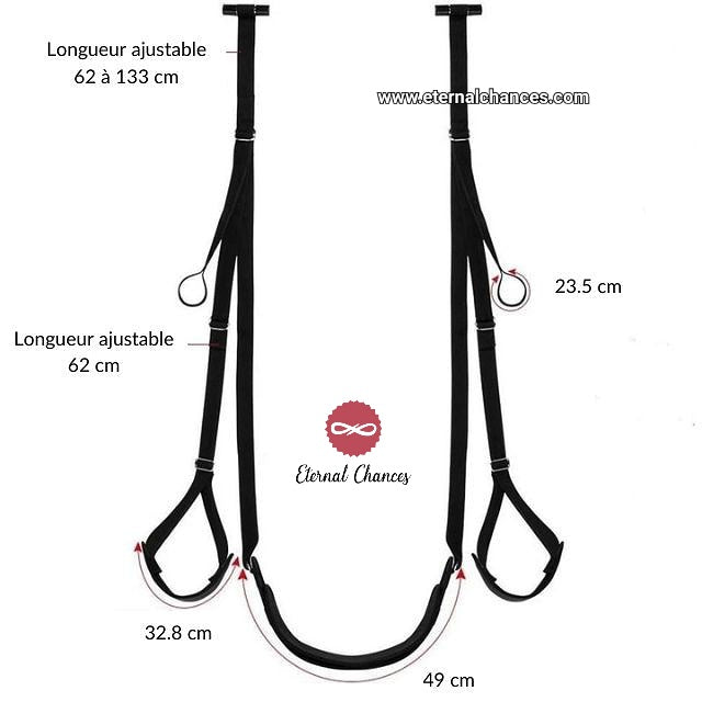 Balançoire de porte ajustable pour couple Max 80kg