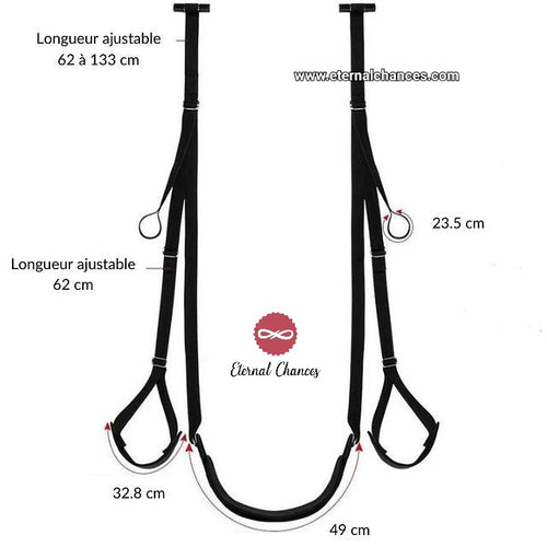 Balançoire de porte ajustable pour couple Max 80kg