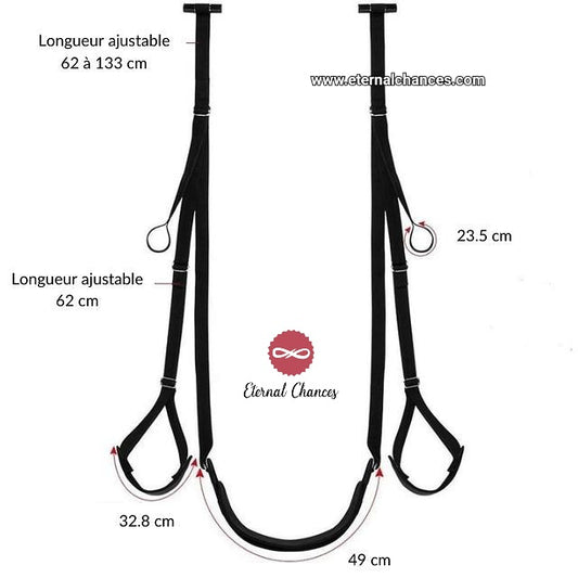 Balançoire de porte ajustable pour couple Max 80kg