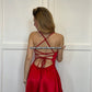Nuisette robe satinée rouge S M L XL