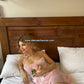 Nuisette robe satinée rose bébé S M L XL