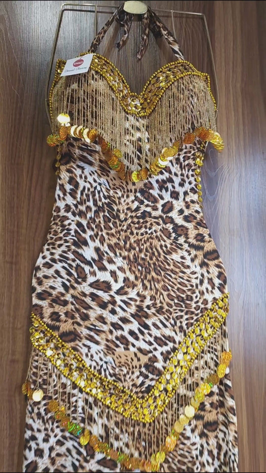 Tenue léopard danse orientale taille standard