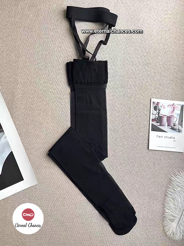 Bas mousse porte jarretelle taille unique élastique