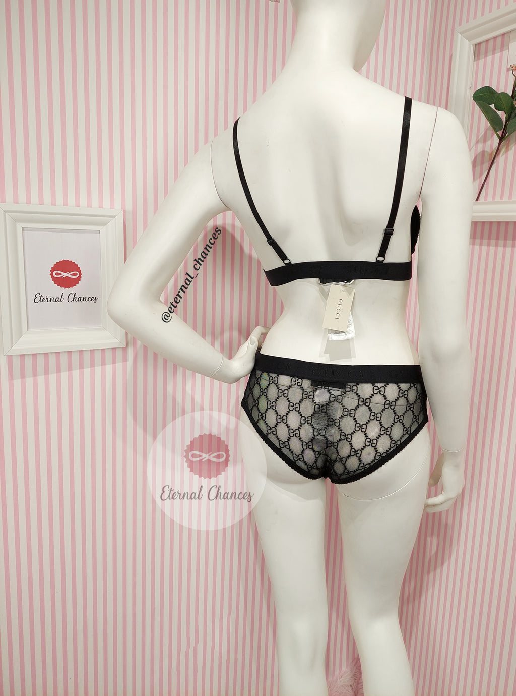 Ensemble "GUCCI" transparent rembourré (M)
