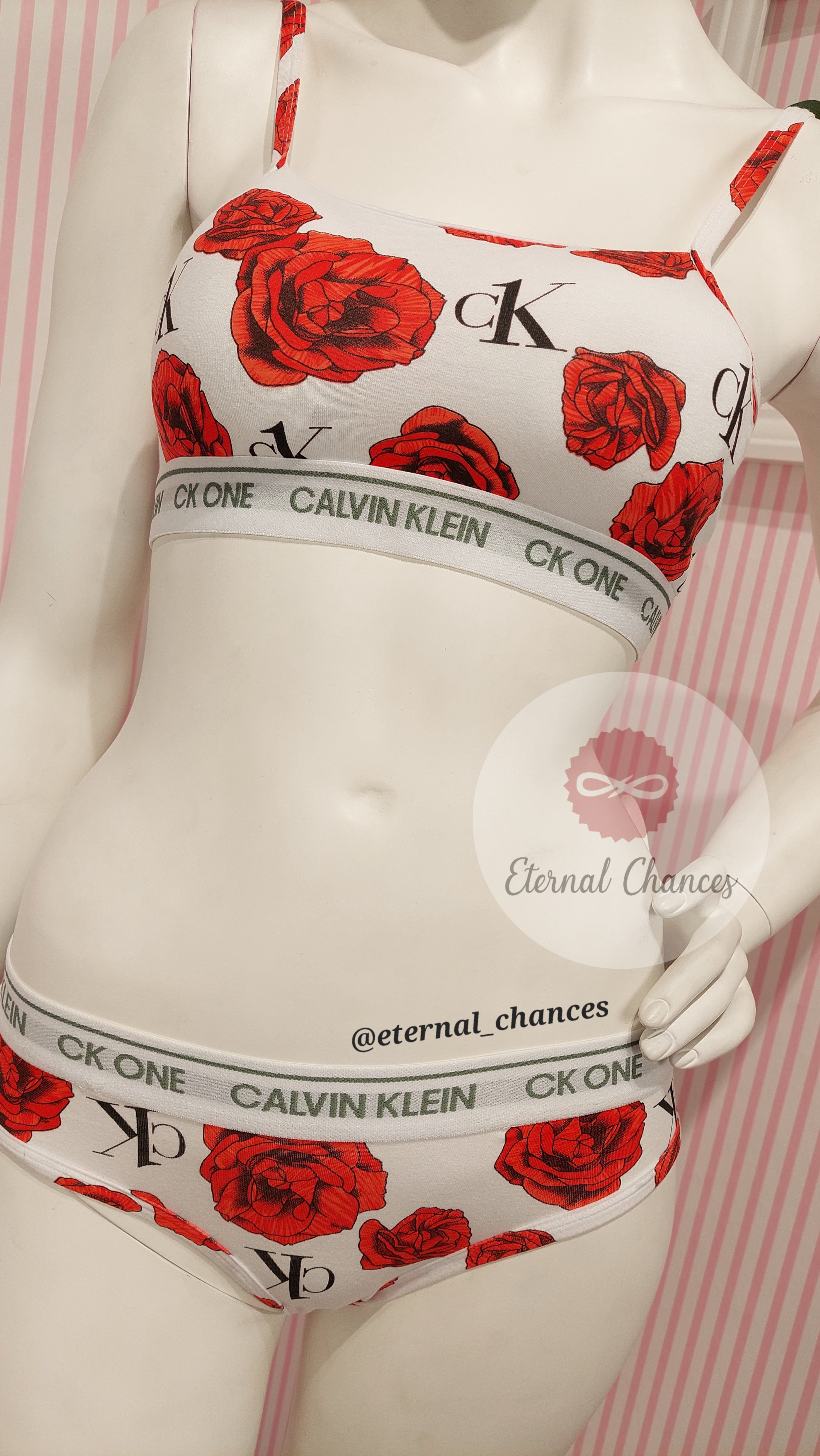 Ensemble sous vetement discount calvin klein femme rouge