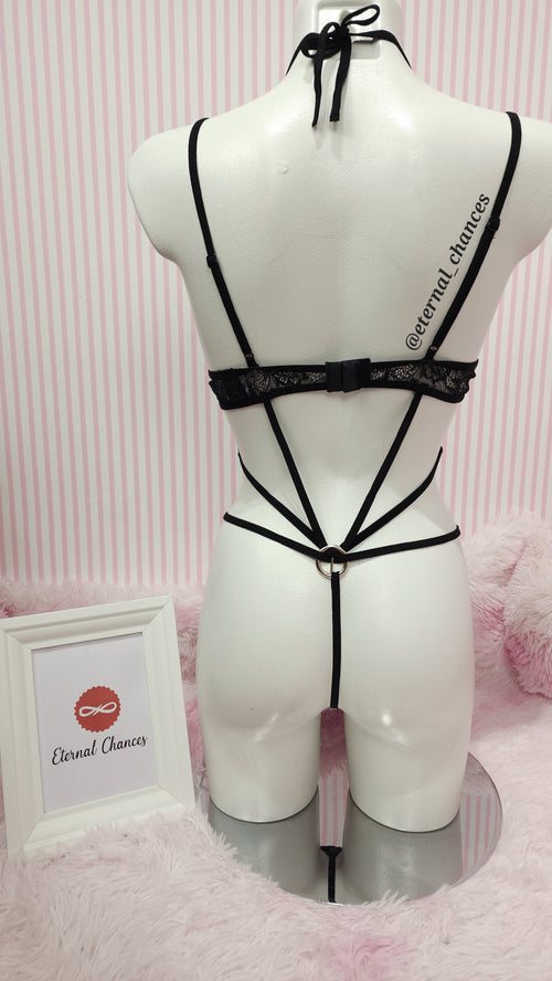 Body-lingerie à découpes S + M + L